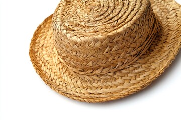 Wall Mural - Woven Straw Hat with Detailed Texture