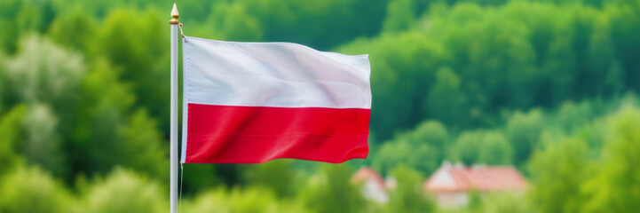 Wall Mural - flag of Poland, a holiday in Poland