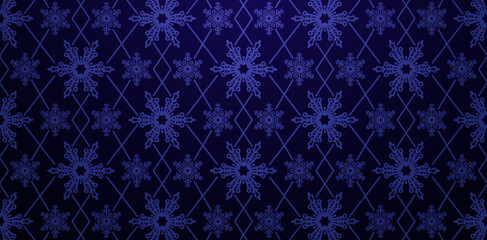 Seamless pattern of snowflakes on a dark blue background for wallpaper the bedroom, patterned fills, webs pages, surface textures, book cover, fabrics printing, textiles tiles interior, wrapping paper