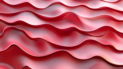 Poster - Abstract Red Wavy Pattern Background