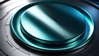 titanium green circle 3D rendering background wallpaper metal