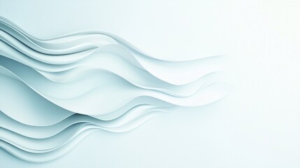 Wall Mural - Abstract waves of soft, flowing light in a soothing pale color scheme.