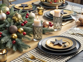 christmas table setting