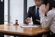 © SOMKID - Lawyer or judge consult, Lawyer meeting in office, Lawyer contract and agreement concept.
