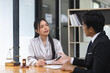 © SOMKID - Lawyer or judge consult, Lawyer meeting in office, Lawyer contract and agreement concept.