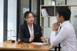 © SOMKID - Lawyer or judge consult, Lawyer meeting in office, Lawyer contract and agreement concept.