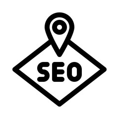 local SEO line icon