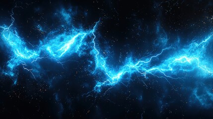 Wall Mural - Electric blue lightning