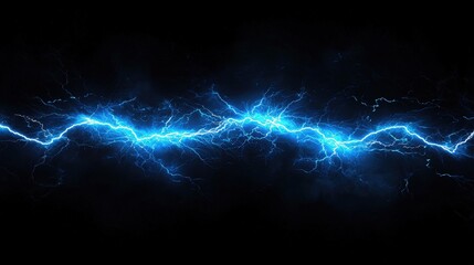 Poster - Electric blue lightning strike