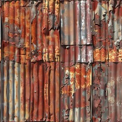 Poster - Rusty metal wall texture