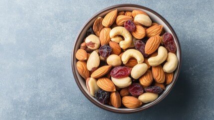 Bowl of Almonds  Cashews  and Cranberries   Healthy Snack