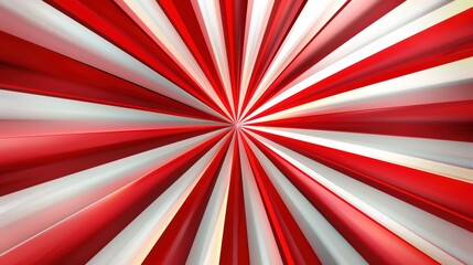 Poster - Red and white striped pattern