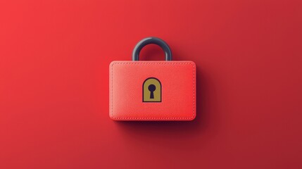 Poster - Red Padlock on Red.