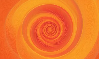 Line art illustration featuring an orange concentric spiral set against an orange backdrop Abstract geometric design with intricate details