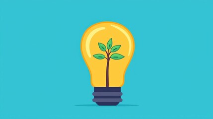 Poster - Green Energy Lightbulb.
