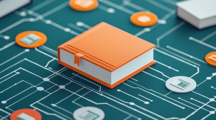 Poster - Book on Circuit Board.