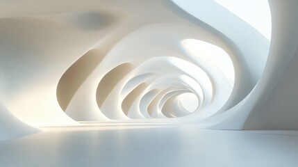 Poster - 3D rendering of an abstract background in an empty studio