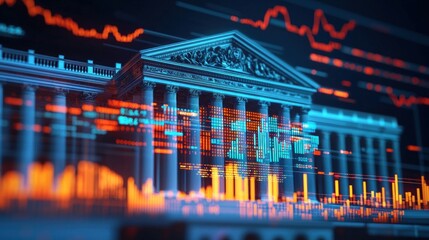 Aufkleber - Finance Building Stock Market.