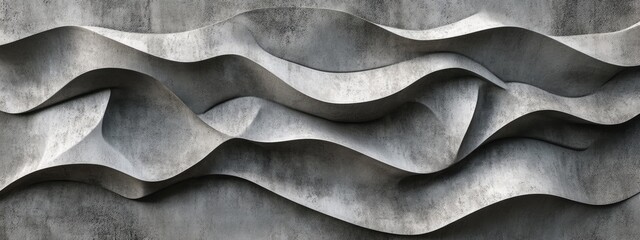 Wall Mural - 3D rendering of a decorative gray cement wall background