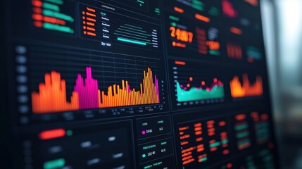 Aufkleber - Stock Market Data Display.