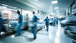 © ittipol - Busy, fast-paced hospital environment: Doctor and nurse wheeling patient rapidly in emergency room,generative ai