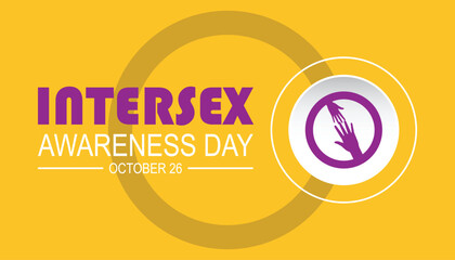 Intersex Awareness Day is observed every year on October. Medical Healthcare Awareness concept. background, placard, banner template Vector illustration design.