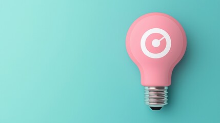 Leinwandbilder - Pink Lightbulb Idea.
