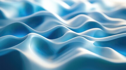 Poster - Wavy abstract background for science and technology concepts rendered in 3D cartoon style