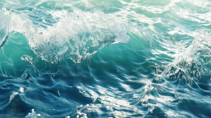 Poster - Refreshing wave of clear cool water 3D illustration