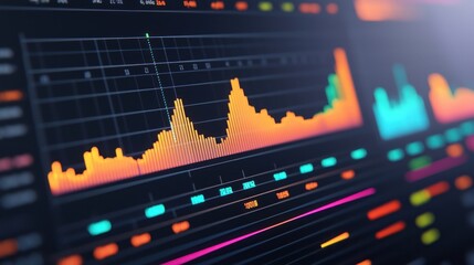 Aufkleber - Financial Chart Close-Up.