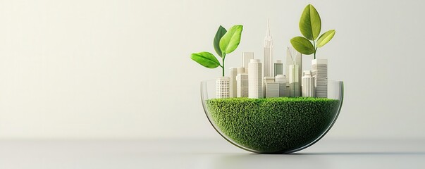 Green City, EcoTourism, 3D illustration