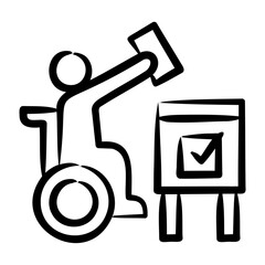 Wall Mural - Voting Accessibility Icon