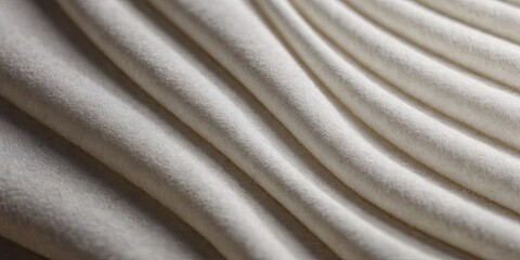 Poster - A white fabric with a wavy texture
