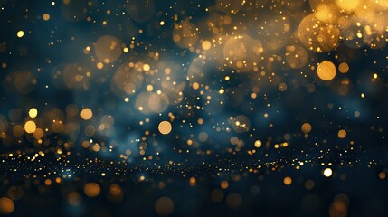 Wall Mural - golden bokeh blurred light abstract background magic concept