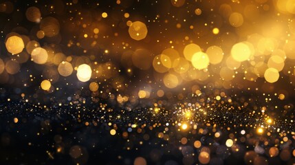 Wall Mural - golden bokeh blurred light abstract background magic concept