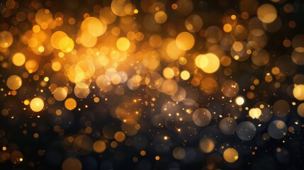 Wall Mural - golden bokeh blurred light abstract background magic concept