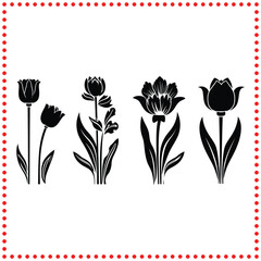 Wall Mural - The Perfect Blend of Simplicity and Grace  A Tulip Design to Brighten Any Day.