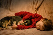 © HiroSund - 1-Year-Old Girl Sleeping with Dog