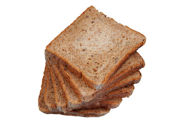 Sliced rye bread wheat bread isolated transparent