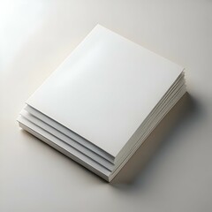 Wall Mural - Stack of blank white paper. perfect for showcasing your designs or branding.