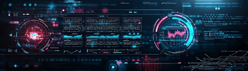 Poster - Animated dashboard with real-time website traffic analytics, live data visualization, web performance monitoring.