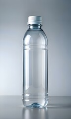 Poster - Clean and minimalist mockup of a plastic water bottle.