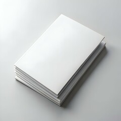 Poster - A stack of blank. white brochures. perfect for showcasing your design or product.