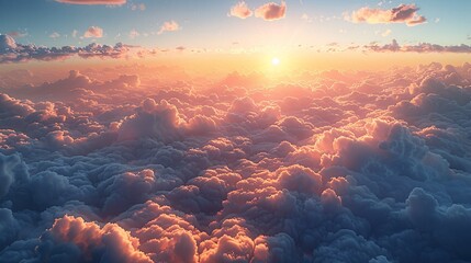 Wall Mural - sunrise over the clouds