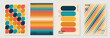 © TWINS DESIGN STUDIO - Collection of 70s color gradient poster background vector. Set of retro wall decoration, groovy, trippy, geometric shape. Vintage hippie wall art for interior, decorative, banner, cover, card.