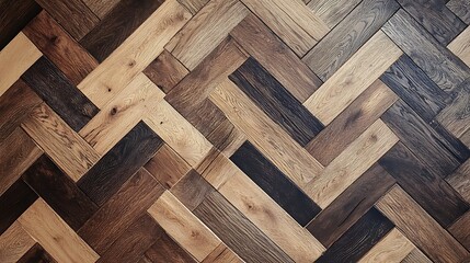 Wall Mural - Herringbone Wooden Floor Texture