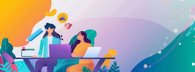 Wall Mural - Banner for s startup company