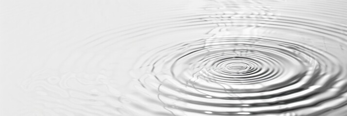 Wall Mural - A large circle of water with ripples in it