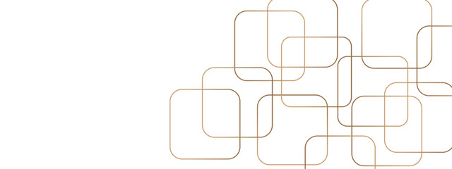 Poster - Modern white and gold abstract background, Dynamic white shapes composition with golden lines.