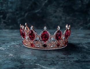 Sticker - Luxurious ruby and diamond crown